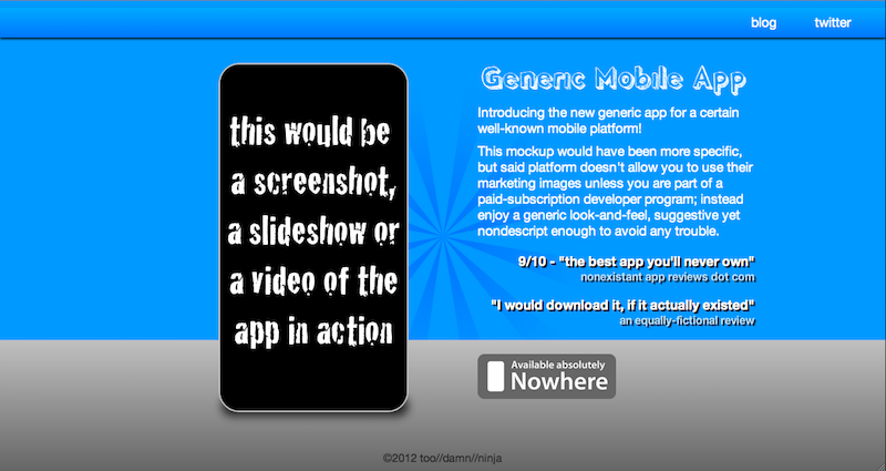 generic mobile app site