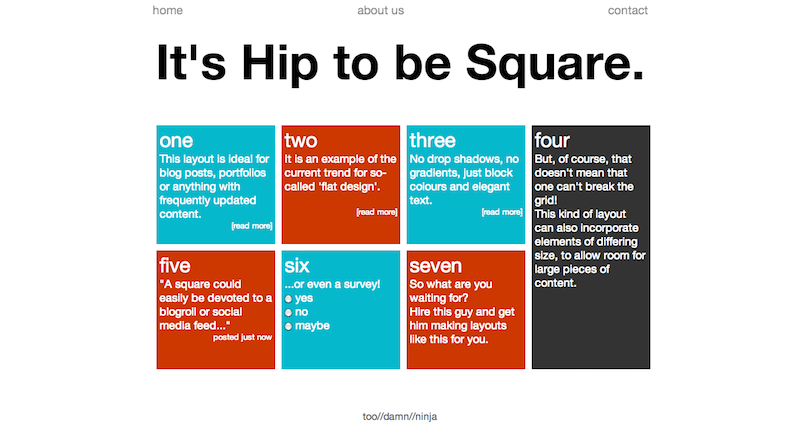 It's Hip to be Square.