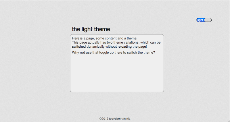 live stylesheet toggle